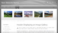 Header displaying an image gallery screenshot
