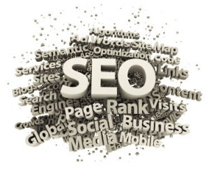 SEO graphic showing associated buzz words