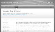 Header displaying title & tweet screenshot